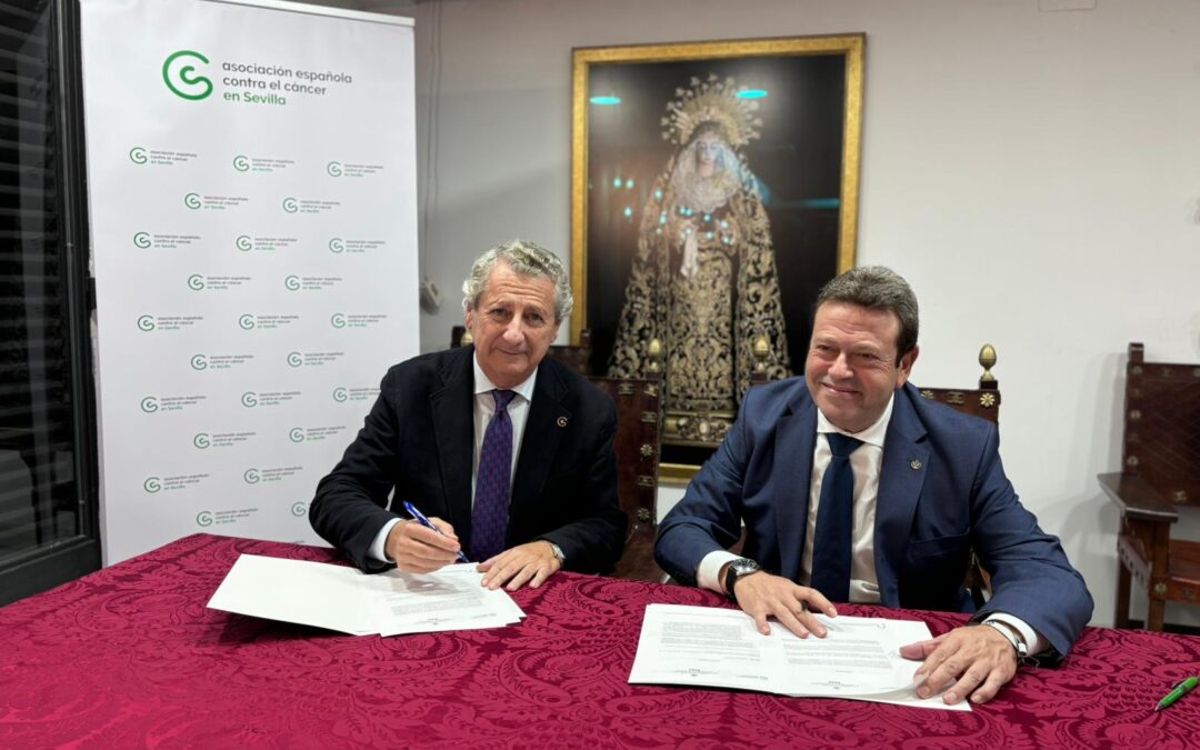 La Asociación Española Contra el Cáncer de Sevilla y la Hermandad de la Soledad de San Lorenzo trabajarán juntas en prevención y apoyo a pacientes oncológicos